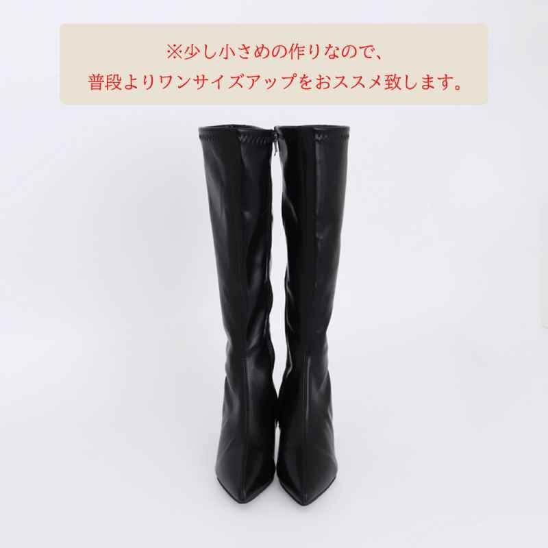  высокий каблук сапоги женский 22.5cm(35) черный 