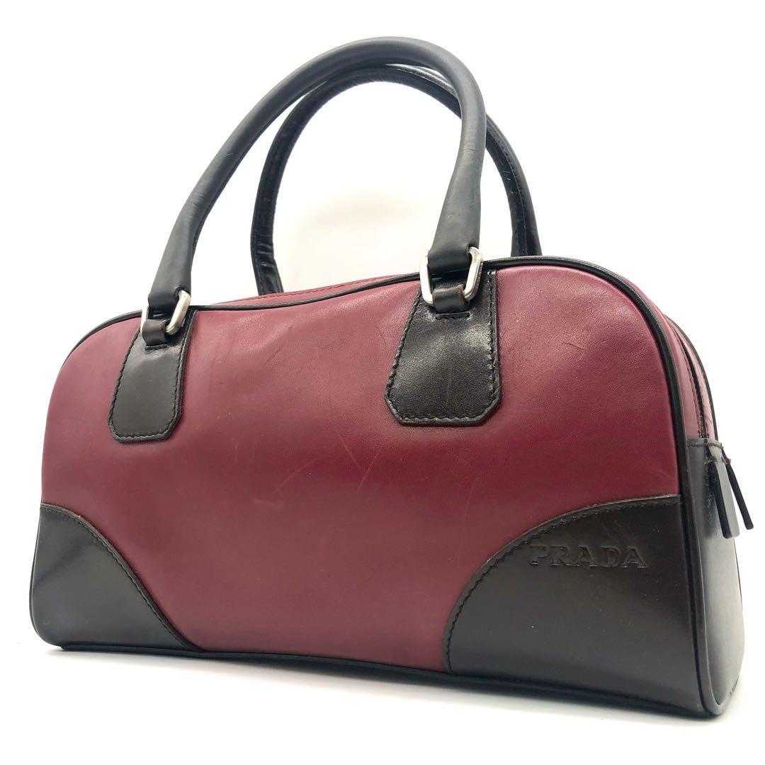 PRADA プラダ 美品 ミニボストン ボーリングバッグ ショルダーバッグ 希少】PRADA プラダ ボーリングバッグ ミニボストンバッグ