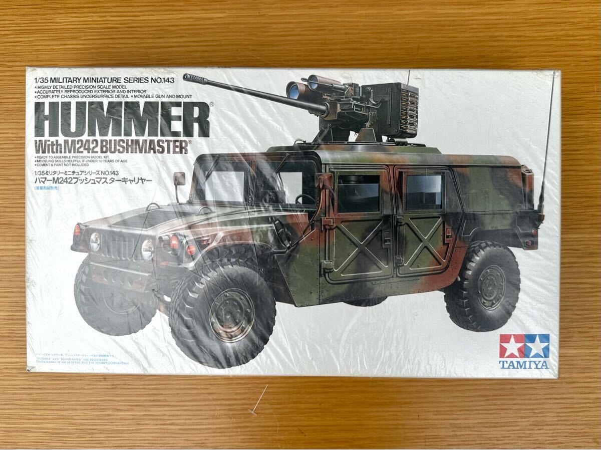 新品 TAMIYA 田宮模型 タミヤ HUMMER With M242 BUSHMASTER ハマー ブッシュマスターキャリヤー 1/35 ミニタリーミニチュアシリーズ NO.143