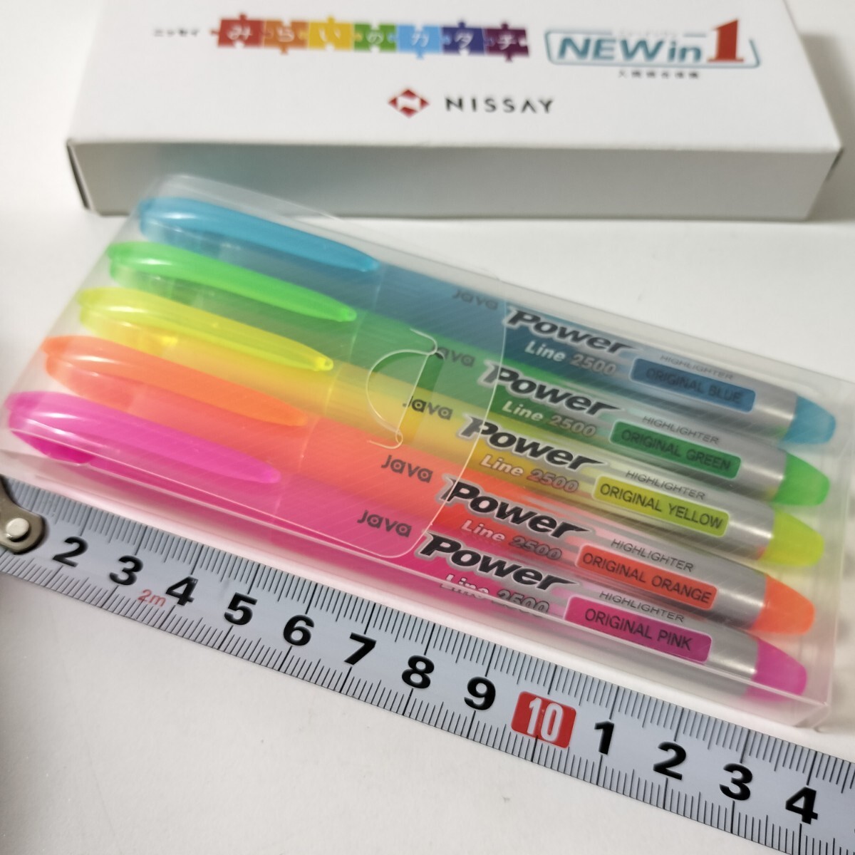 韓國(guó)制 Java Power Line 2500 HIGHLIGHTER ORIGINAL ジャバ パワーライン ハイライター 蛍光ペン 5色セット 未使用 [日本生命 ノベルティ]