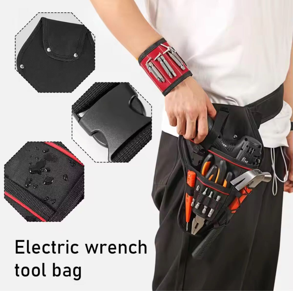 剪定バサミ収納ケース ウエストバッグ ツール 収納バッグ DIY 工具入れ ウエストポーチ 軽量 多機(jī)能 ツール マルチ 工具ホルダー 調(diào)節(jié)可能