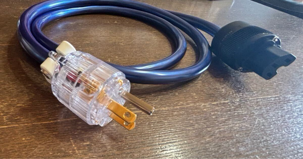 ★激レア★KHD電源ケーブル1.8m★Classy Acoustic Cable特注金メッキ電源プラグ、金メッキ端子、IECプラグは真鍮です。オイル塗布可能。_画像2