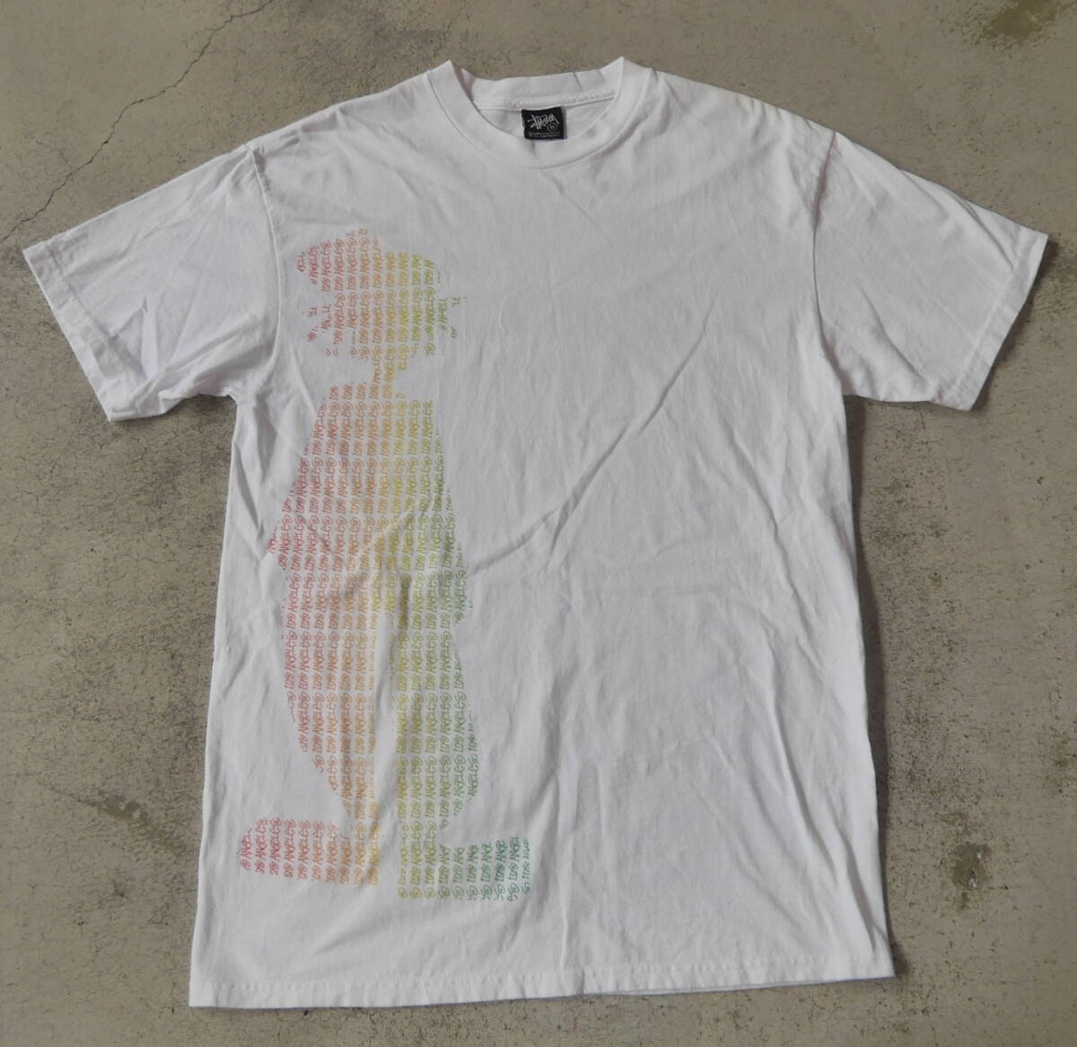 Stussy тень man футболка M размер 2000slas Takara -90 годы 90s Vintage б/у одежда Old Supreme Supreme Stussy Acgpa well LOS ANGELES