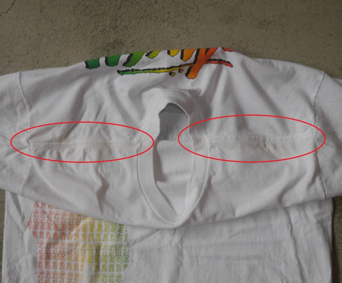 Stussy тень man футболка M размер 2000slas Takara -90 годы 90s Vintage б/у одежда Old Supreme Supreme Stussy Acgpa well LOS ANGELES