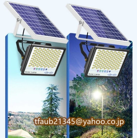 LED прожекторное освещение *2 уличное освещение солнечный свет улица лампа высокая яркость освещение водонепроницаемый аккумулятор осталось количество отображать предотвращение преступления свет двор для садовый светильник парковка 3000W (T145)