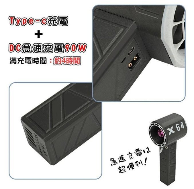 ブロワー ミニジェットファン x64 ブロワー 強(qiáng)力 花粉対策 庭掃除 雑草 除草除雪 洗 暴風(fēng)強(qiáng)力 手持ちブロワージェット ミニブロワー 車
