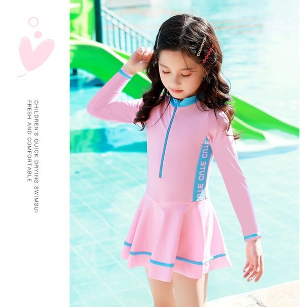 ピンク M 90㎝ 水著 ワンピース 女の子 ガールズ水著 スクール水著 ベビー水著 子供用水著 幼稚園 保育園 小學(xué)生 水泳教室 海 夏