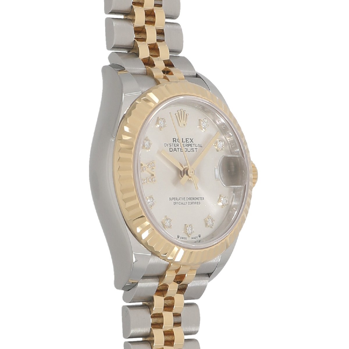 [ б/у ] Rolex reti Date Just 28 279173G Random серебряный ×9P Star /IX diamond женский бесплатная доставка наручные часы 