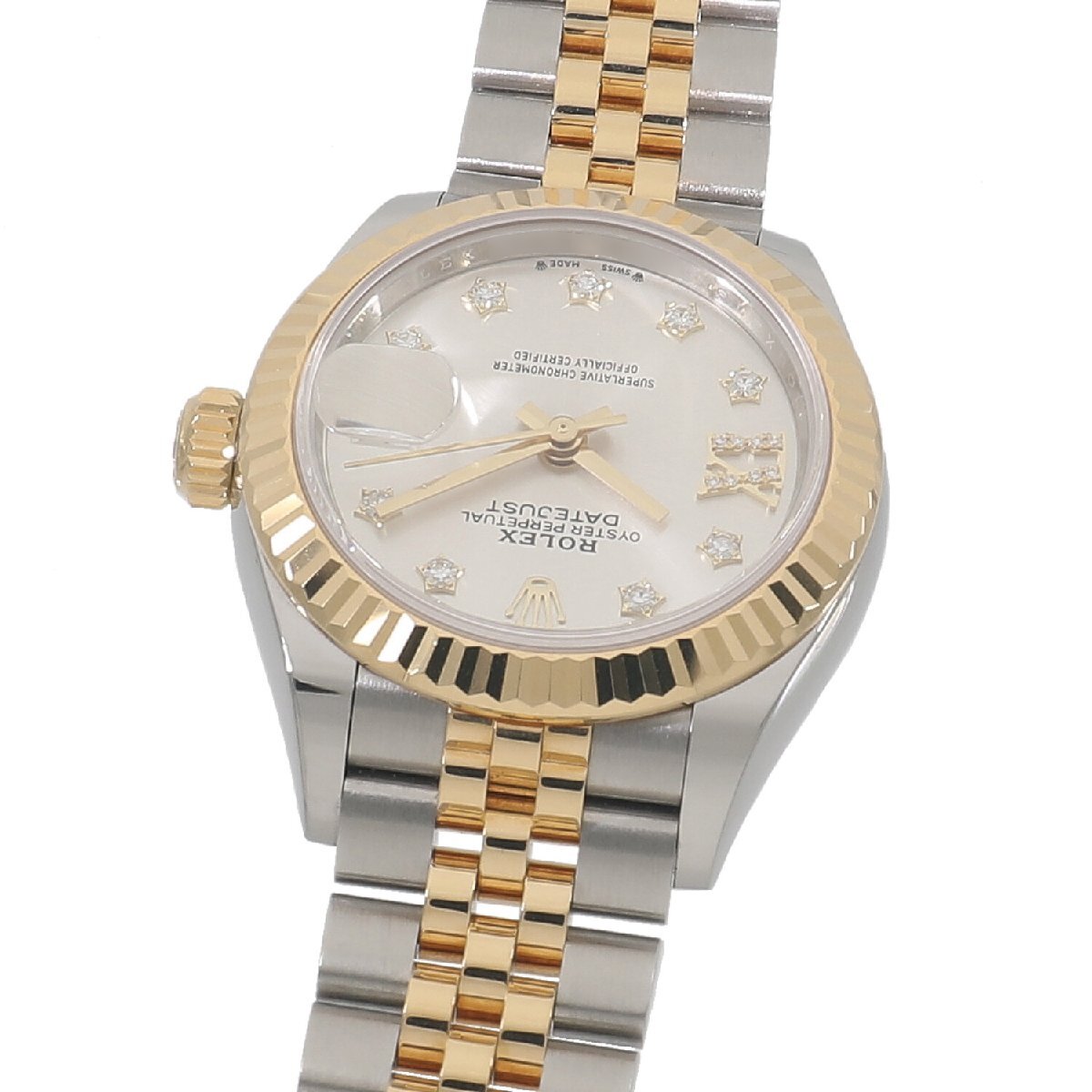 [ б/у ] Rolex reti Date Just 28 279173G Random серебряный ×9P Star /IX diamond женский бесплатная доставка наручные часы 