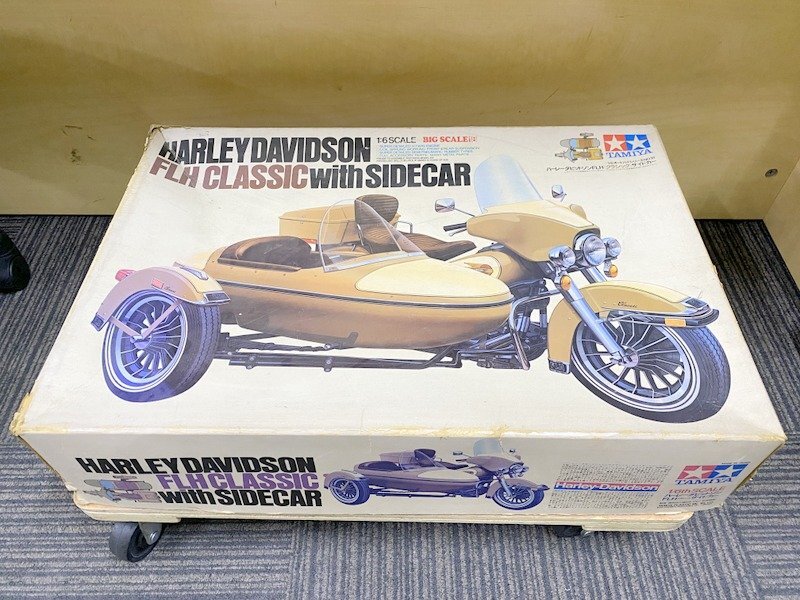 TAMIYA 1/6 オートバイシリーズ No.18 ハーレーダビットソン FLH クラシック サイドカー プラモデル タミヤ 1円~　S5630