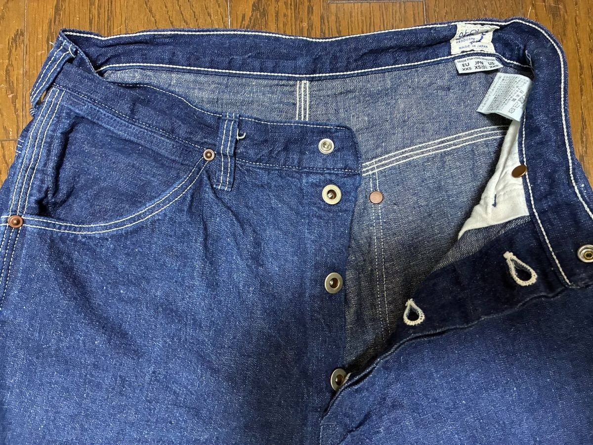  или s low Denim painter's pants XS 0 рабочие брюки индиго превосходный товар 