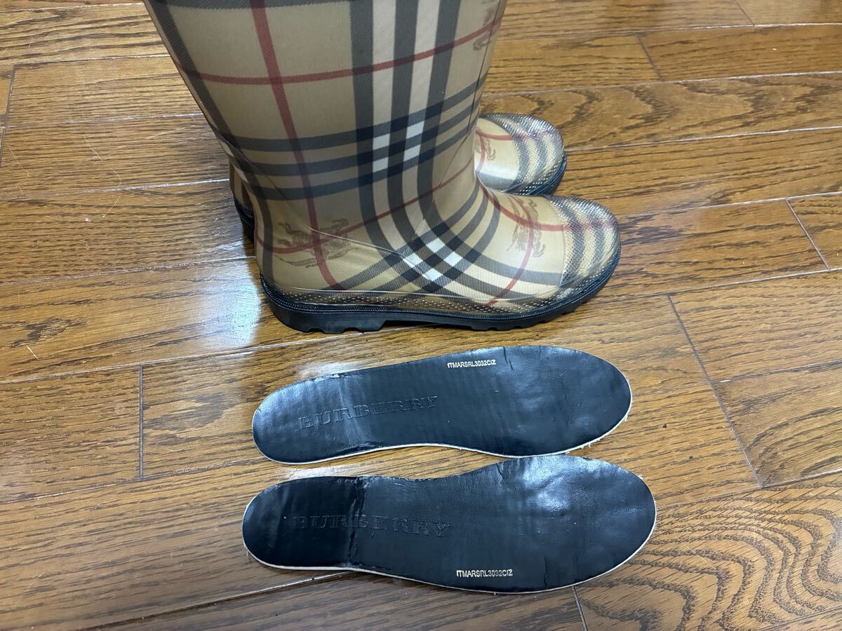 極美品】Burberryバーバリー ノバチェック レインブーツ