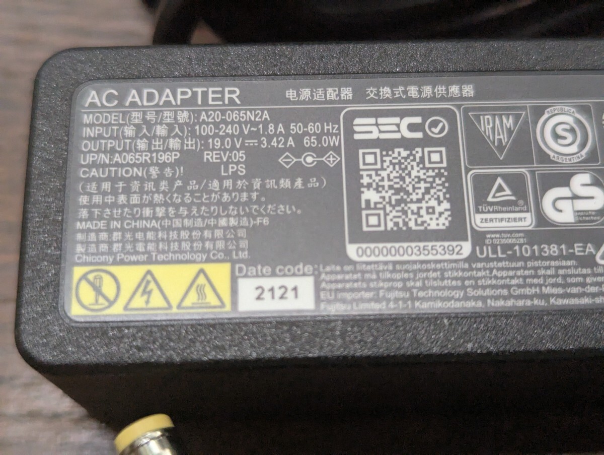 FUJITSU 19V3.42A FMV-AC512A ACアダプター