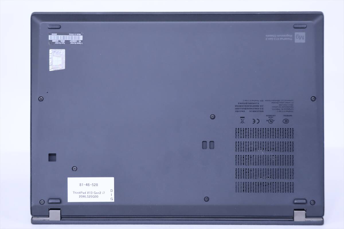 即配 16Gメモリ バッテリー良好 Lenovo ThinkPad X13 Gen2 i7-1165G7 16G SSD512G 13.3WUXGA Windows11 WiFi6 11世代CPU