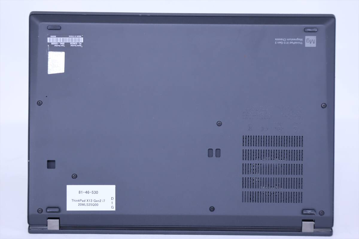 即配 16Gメモリ バッテリー良好 2022年制 Lenovo ThinkPad X13 Gen2 i7-1165G7 16G SSD512G 13.3WUXGA Windows11 WiFi6 11世代CPU