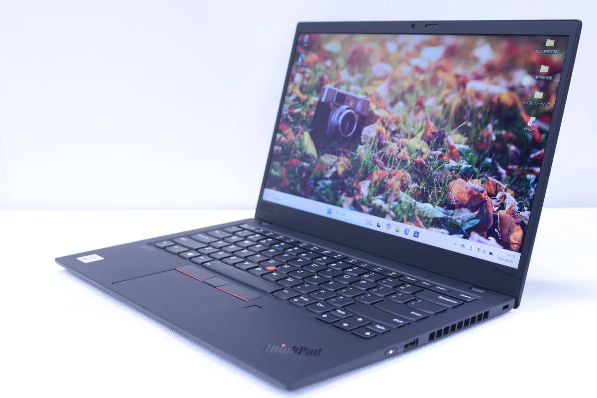 1円～ 10世代Corei7 16Gメモリ ThinkPad X1 Carbon Gen8 i7-10510U 超高速NVMeSSD256G 14インチFHD Wi-Fi6 薄型 Windows11