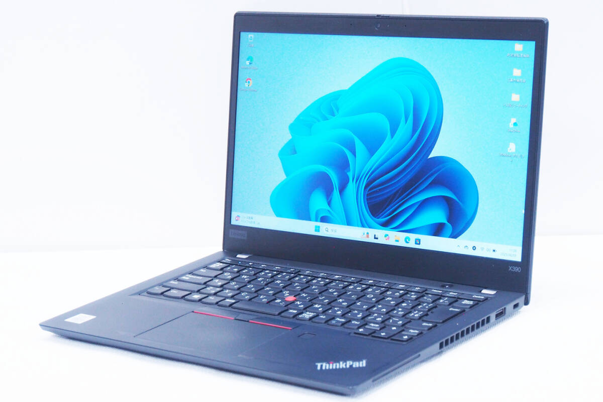 1円～ バッテリー良好 薄型軽量 Lenovo ThinkPad X390 i5-10210U 8G NVMeSSD256G 13.3インチFHD Windows11 打ちやすさ高評(píng)価キーボード