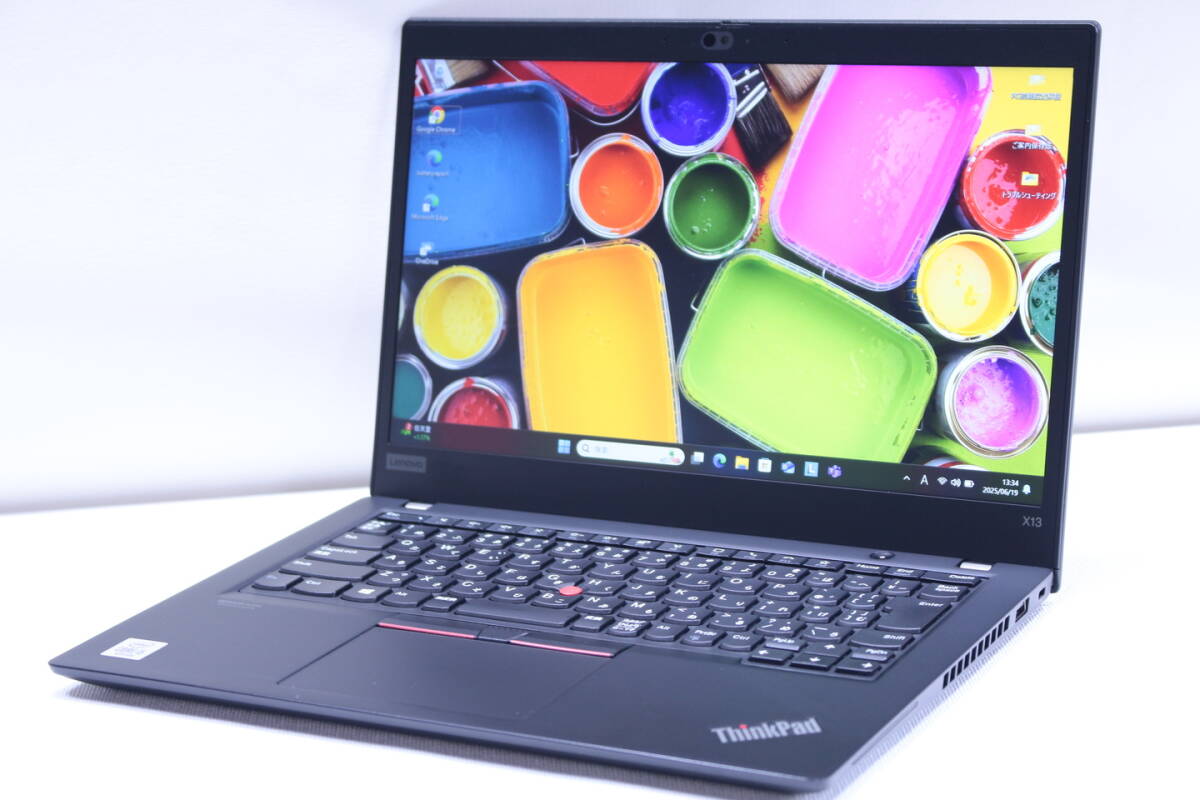 即配 バッテリー良好 ThinkPad X13 Gen1 i5-10210U 8G NVMeSSD256G 13.3インチFHD Wi-Fi6 Windows11 薄型軽量 BAA評価