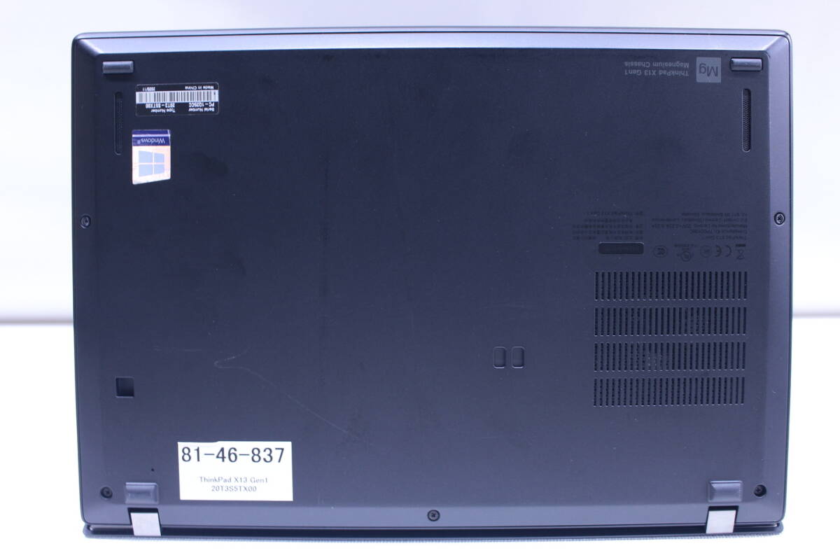 即配 バッテリー良好 ThinkPad X13 Gen1 i5-10210U 8G NVMeSSD256G 13.3インチFHD Wi-Fi6 Windows11 薄型軽量 BAA評価