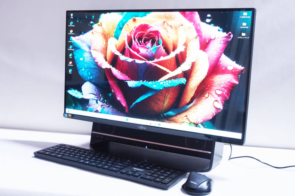 1円～ 27インチFHD Corei7 Office2019 ESPRIMO FH90/B3 ブラック i7-7700HQ メモリ16G HDD3T DVD Windows11 CBC評(píng)価