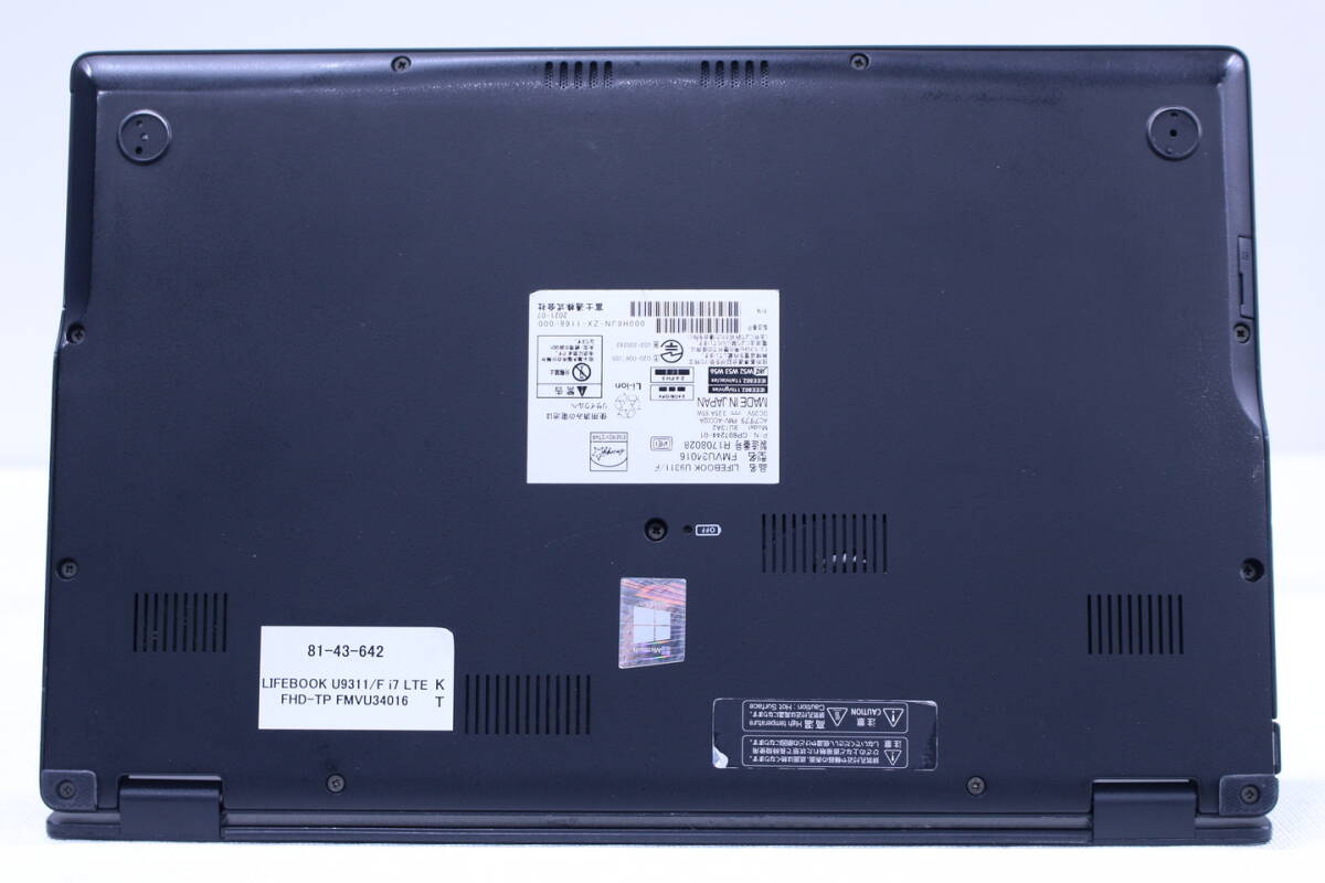 1円～ 11世代Corei7 32GBメモリ LTE タッチパネル搭載 高性能 Windows11 超軽量薄型 LIFEBOOK U9311/F i7-1185G7 NVMeSSD256GB 13.3型FHD