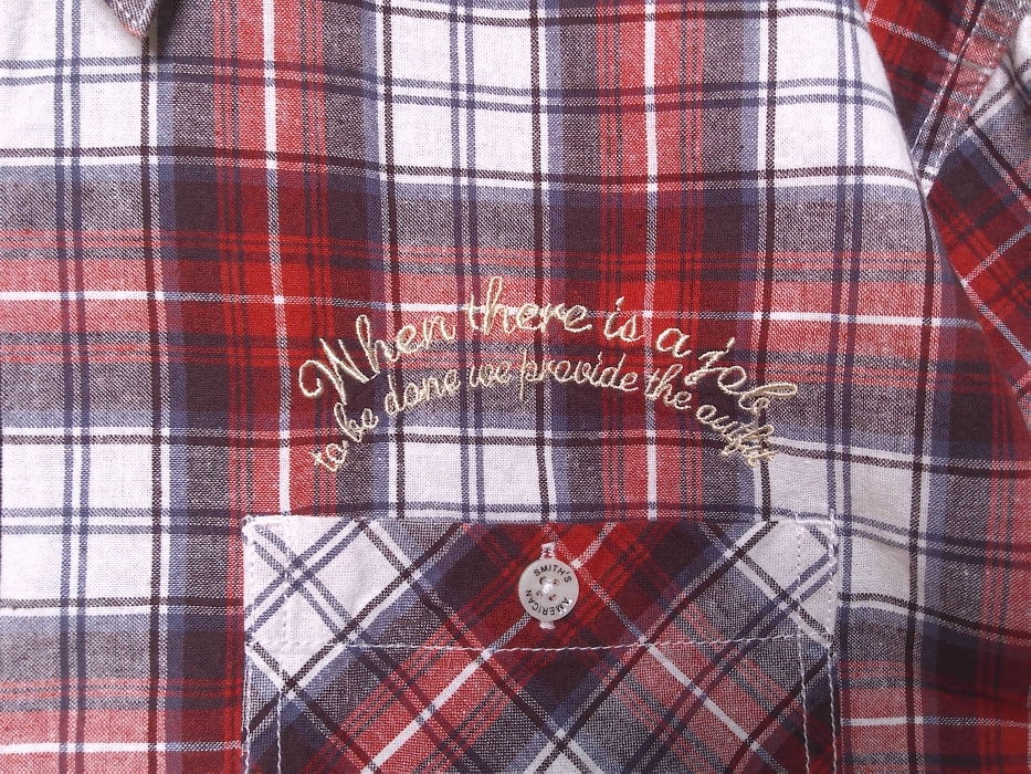 即決■★SMITH'S AMERICAN★■麻混チェックシャツ：SIZE=3L