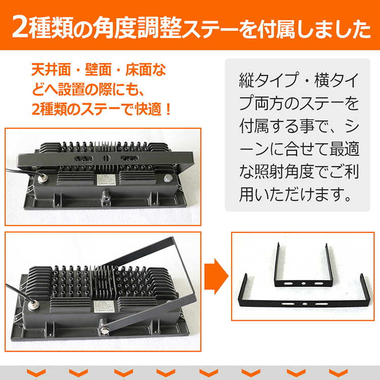 【一年保証】 LED投光器 100W 1000W相當(dāng) 屋外照明 防水 広角 スタンド2種類 工事現(xiàn)場 看板燈 駐車場 GOODGOODS 送料無料 LD-102T