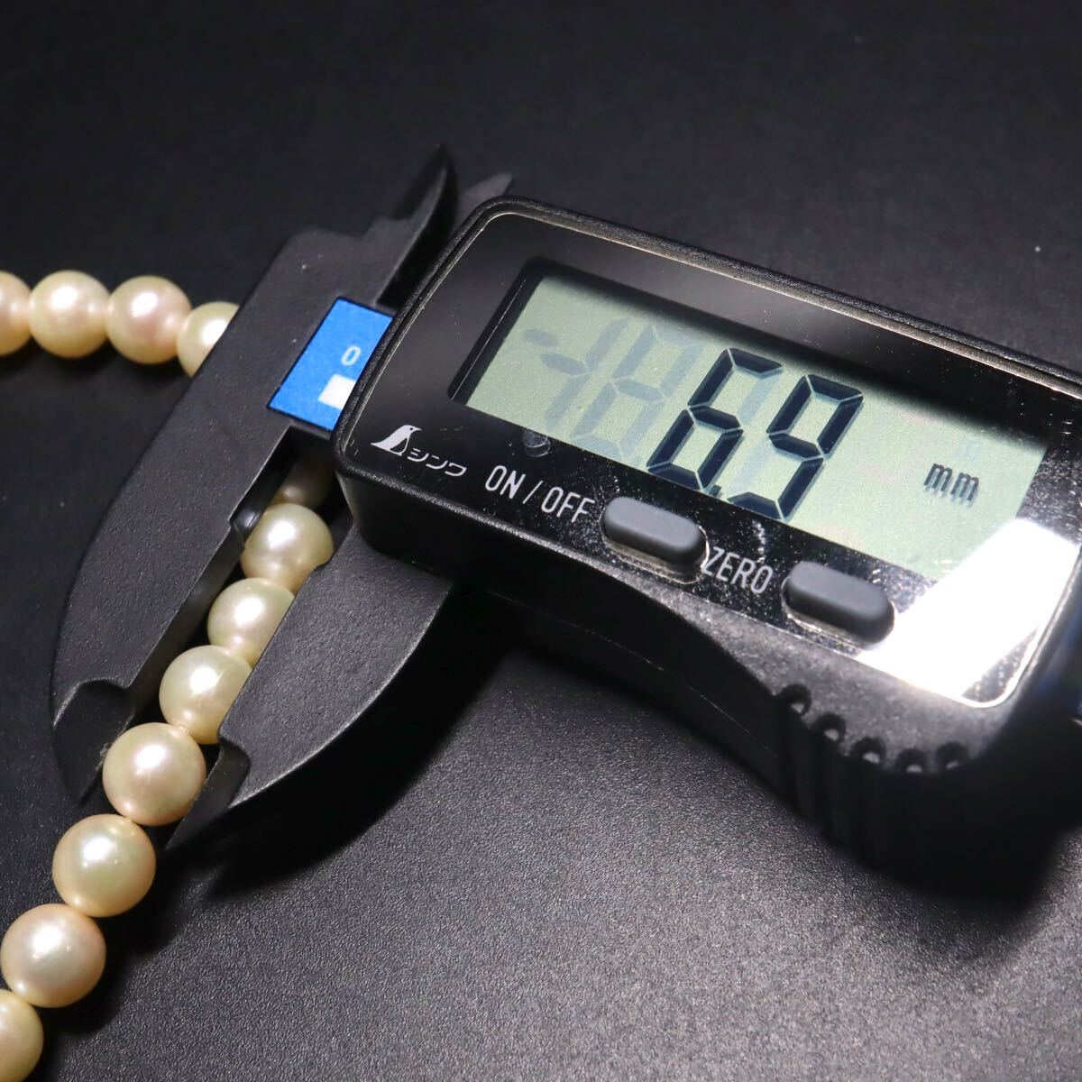約6.5mm珠◆アコヤ本真珠ネックレス◆J 約30.1g 約42.0cm pearl パール necklace jewelry ホワイト系 ラウンド DB0/DB0 M578