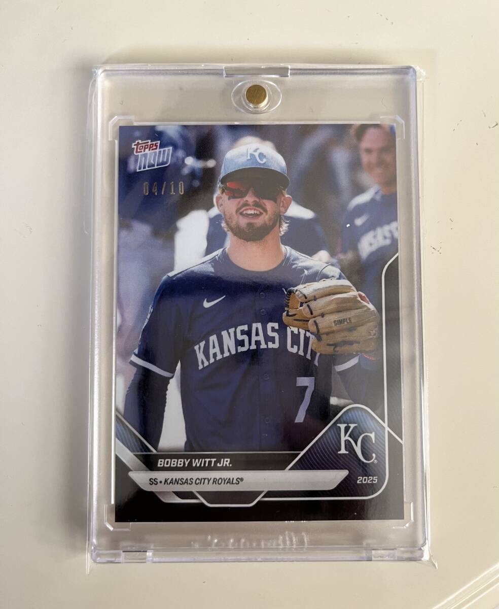 【100円スタート】2025 topps now bobby witt jr ブラックパラレル 10シリ