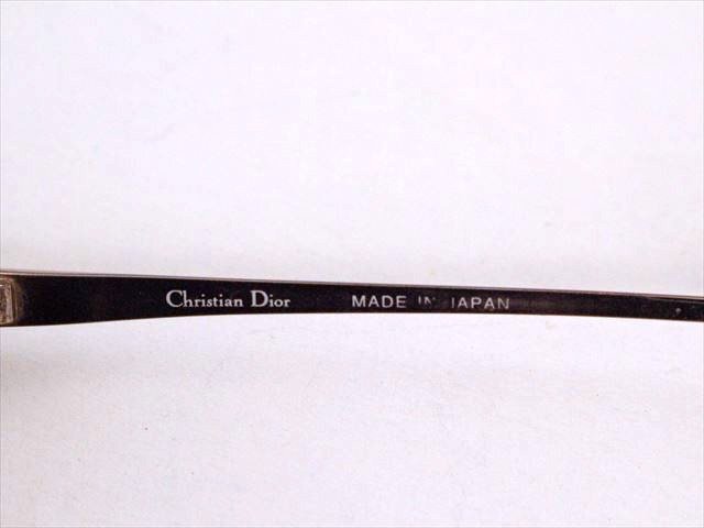 綺麗め☆Christian Dior【ディオール】ロゴ キラキラリボンモチーフ 眼鏡☆日本制☆ピンク系☆レディース☆ラインストーン☆
