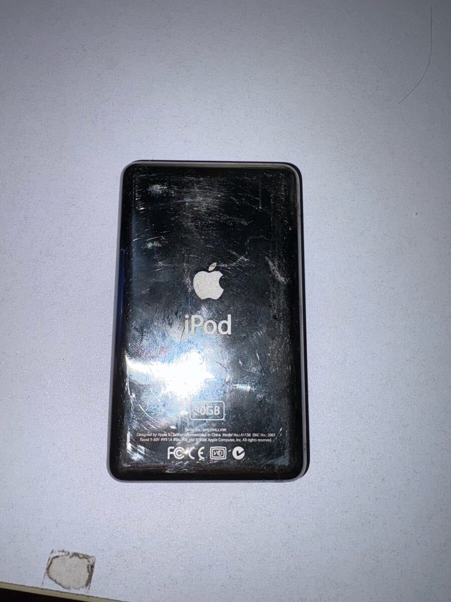 Apple/アップル　iPod クラシック　A1136 80GB 通電OK 本體のみ　ジャンク扱い　畫像の狀態(tài)確認して下さい。