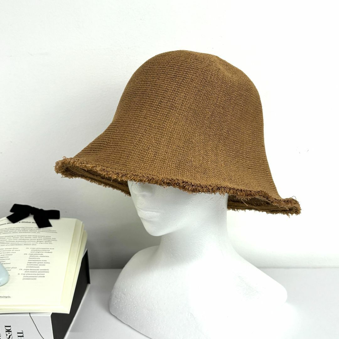 【新品】ナチュラル バケットハット レディース ベージュ シンプル 編み 夏帽子 紫外線対策 カジュアル