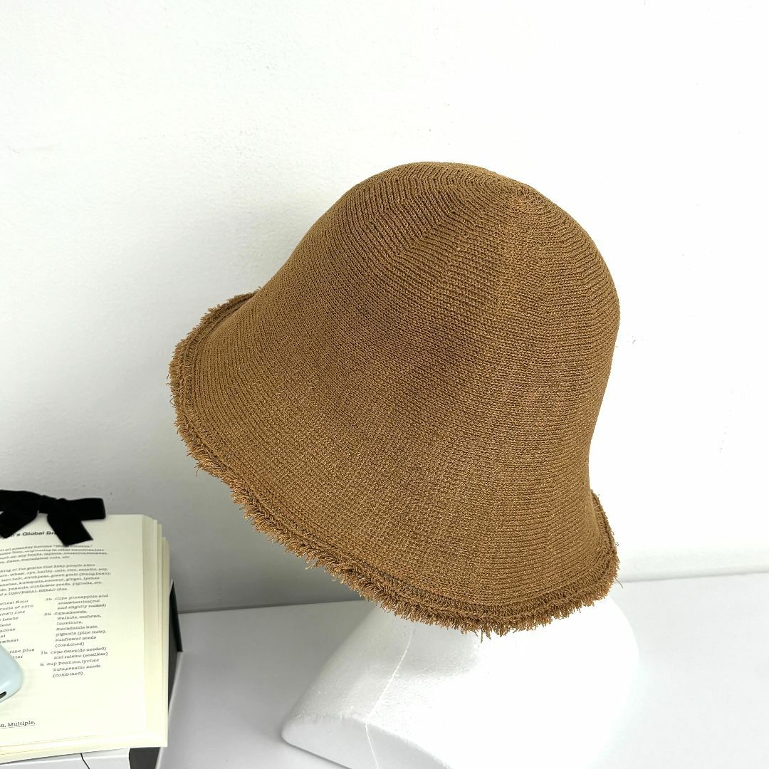 【新品】ナチュラル バケットハット レディース ベージュ シンプル 編み 夏帽子 紫外線対策 カジュアル