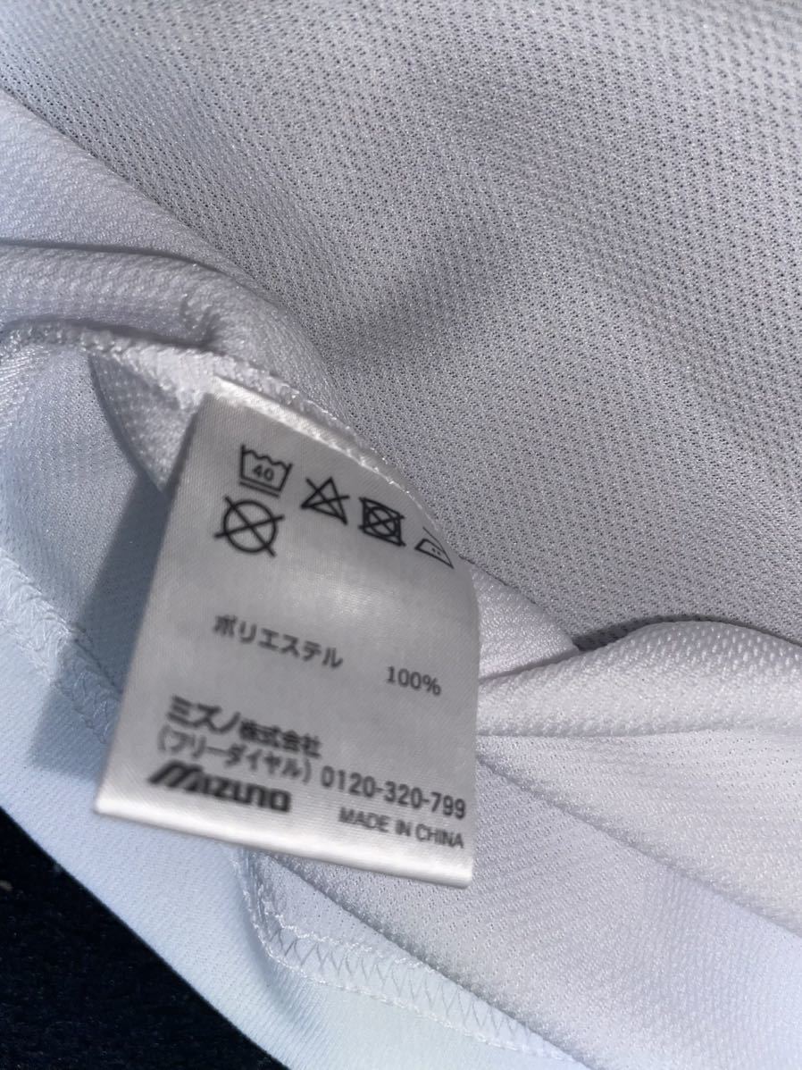 即決 送料無料 中日ドラゴンズ 高木守道 追悼Tシャツ プラシャツ ミズノ制 Mサイズ ホワイト ブルー 白 青