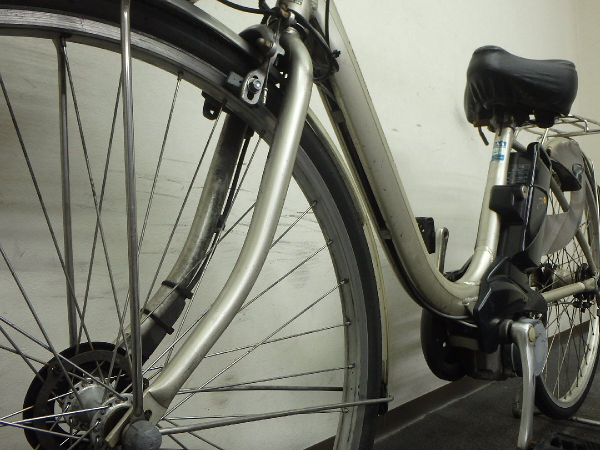 中古電動アシスト自転車 １円売切り!!機(jī)関良好 パナソニック　ビビ?ライトU　 【大坂?兵庫?京都?奈良】は送料3800円でお屆け!!