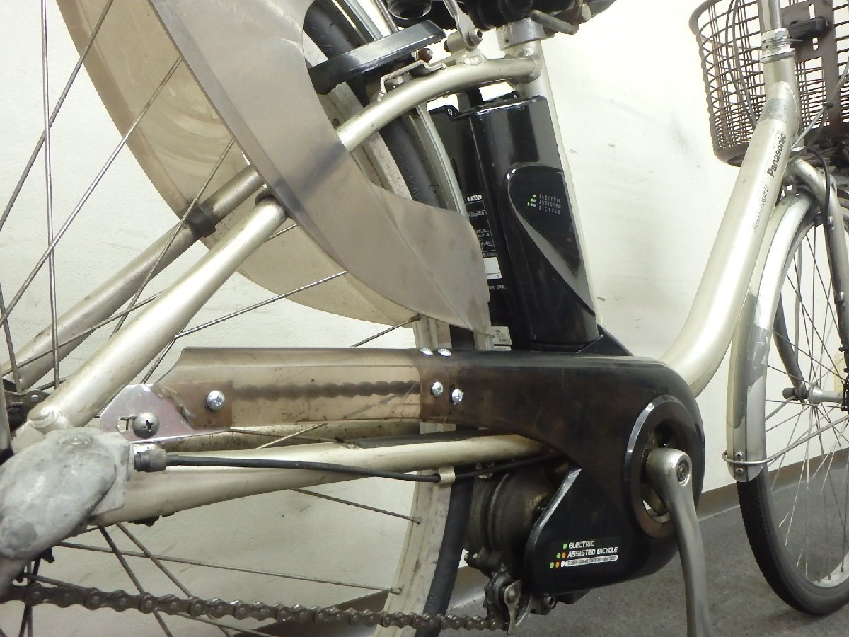 中古電動アシスト自転車 １円売切り!!機(jī)関良好 パナソニック　ビビ?ライトU　 【大坂?兵庫?京都?奈良】は送料3800円でお屆け!!