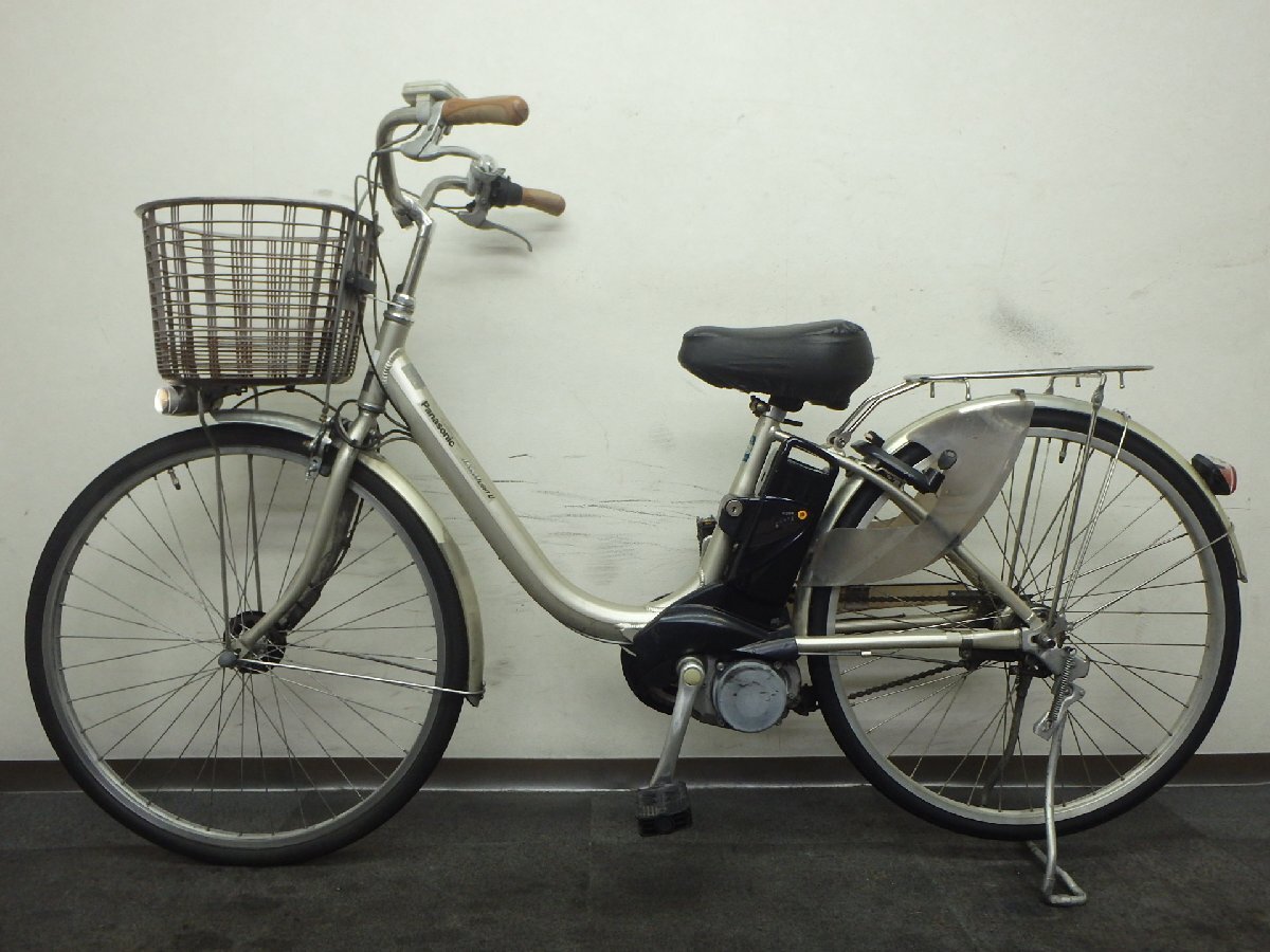 中古電動アシスト自転車 １円売切り!!機(jī)関良好 パナソニック　ビビ?ライトU　 【大坂?兵庫?京都?奈良】は送料3800円でお屆け!!