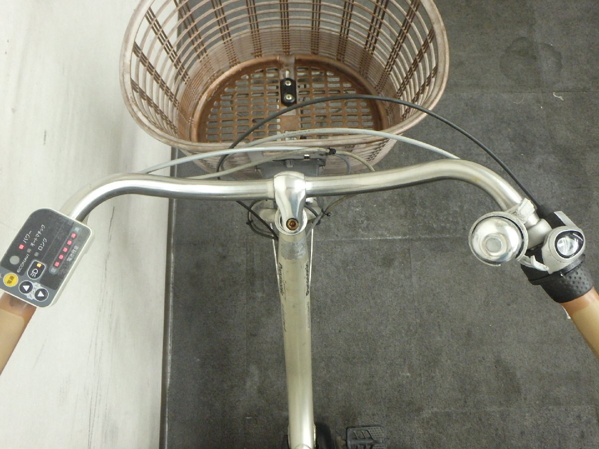 中古電動アシスト自転車 １円売切り!!機(jī)関良好 パナソニック　ビビ?ライトU　 【大坂?兵庫?京都?奈良】は送料3800円でお屆け!!