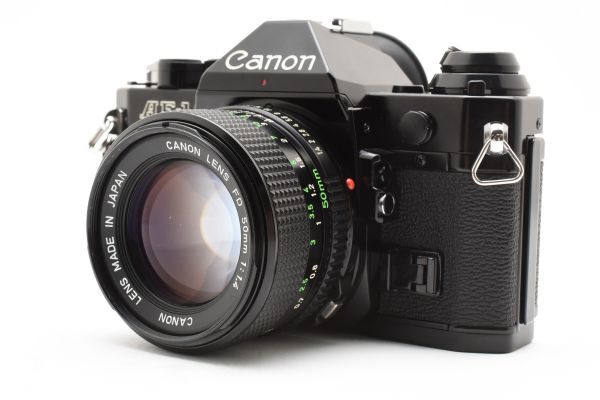 [美品] キヤノン Canon AE-1 PROGRAM 一眼レフ 35mm フィルムカメラ ブラック 黒 + FD 50mm f/1.4 S.S.C 2498916