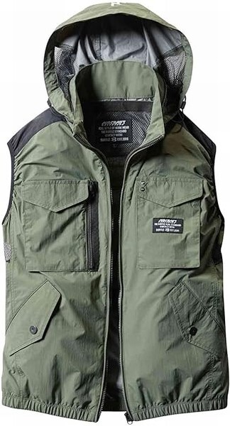 即決！バートル エアクラフトベスト AC1154-14 Sサイズ ミルスグリーン（服のみ）新品 稅込　/BURTLE /空調(diào)服