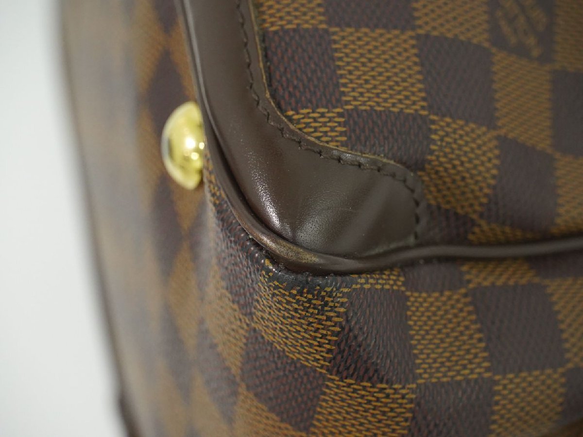 本物 ルイヴィトン LOUIS VUITTON LV ヴェローナ PM ダミエ エベヌ トートバッグ ハンドバッグ ブラウン N41117