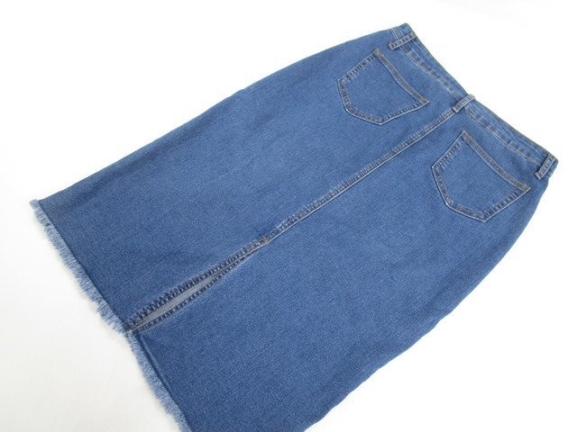 美品 フォーエバー21 FOREVER21 ひざ丈 デニムタイトスカート M ブルー