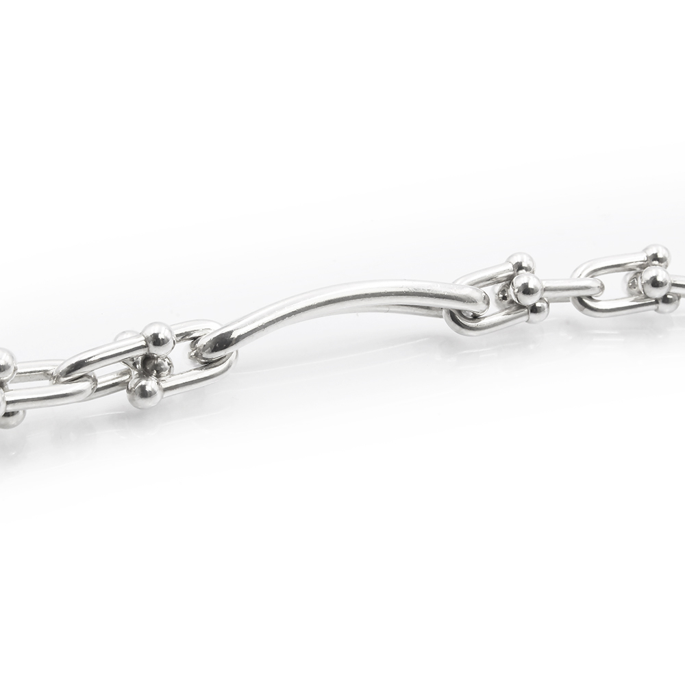 （中古）ティファニー TIFFANY&Co. ハードウェア ミディアム リンク スモールサイズ ブレスレット SV925 スターリングシルバー 63104159