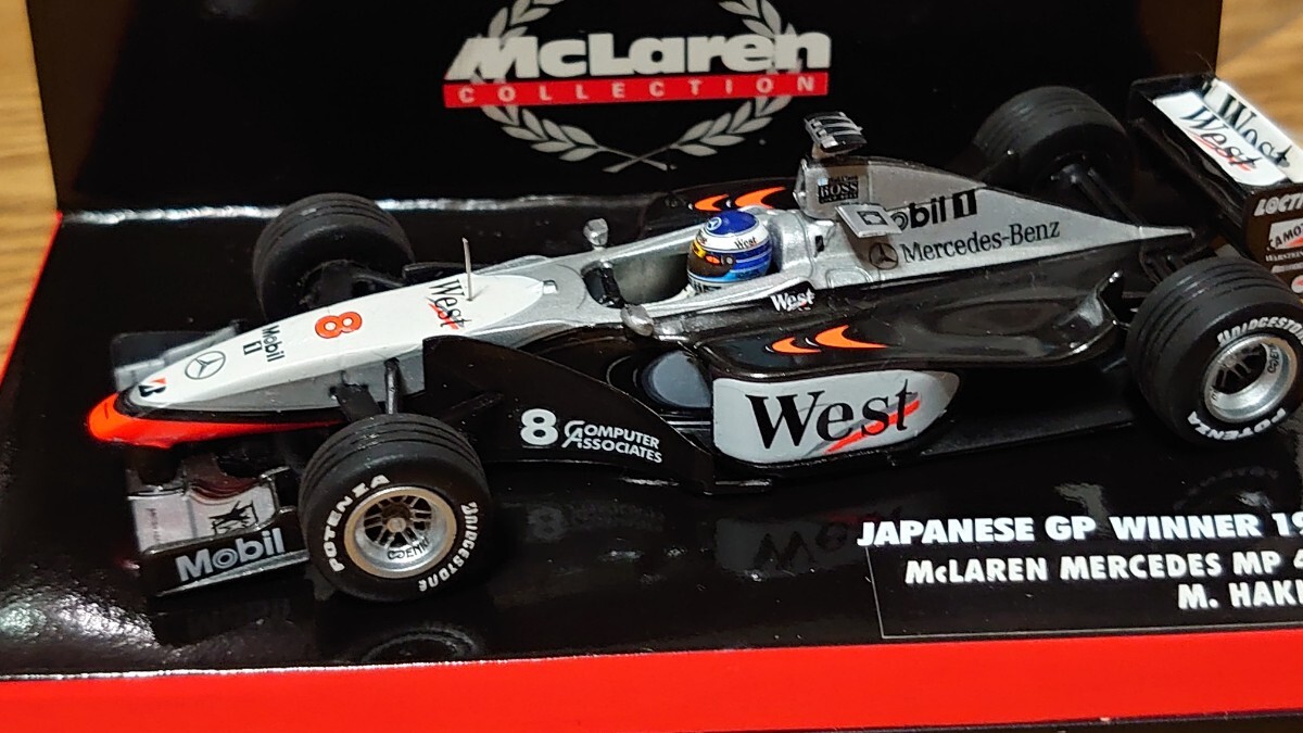 マクラーレンMP4/13 japanese GP Winner.M.ハッキネン　ドライバーフィギュア交換　その他改修　West