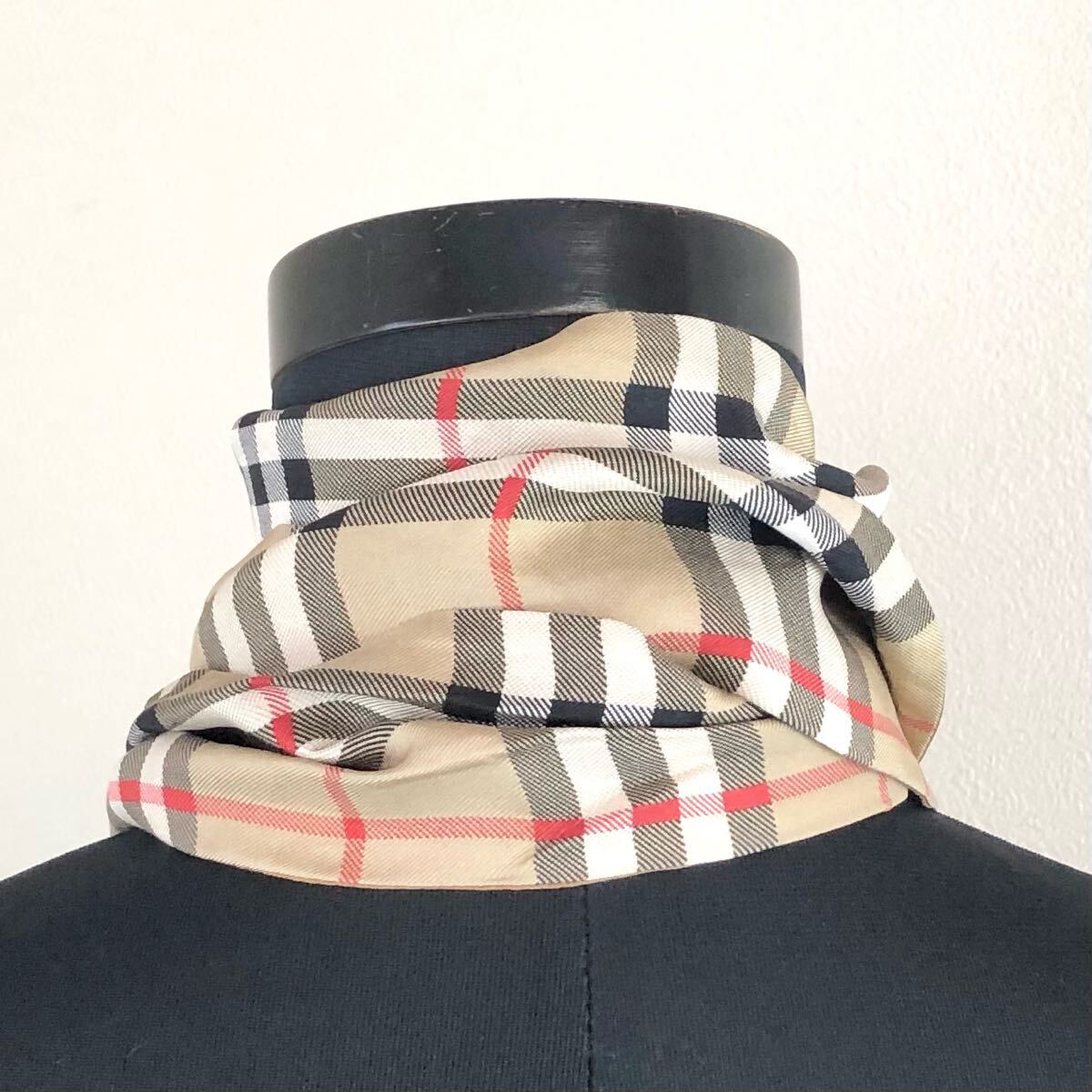 II【売り切り】Burberry リバーシブルスカーフ バーバリー スカーフ リバーシブル バーバリーチェック ブラウン 男女兼用 モノトク