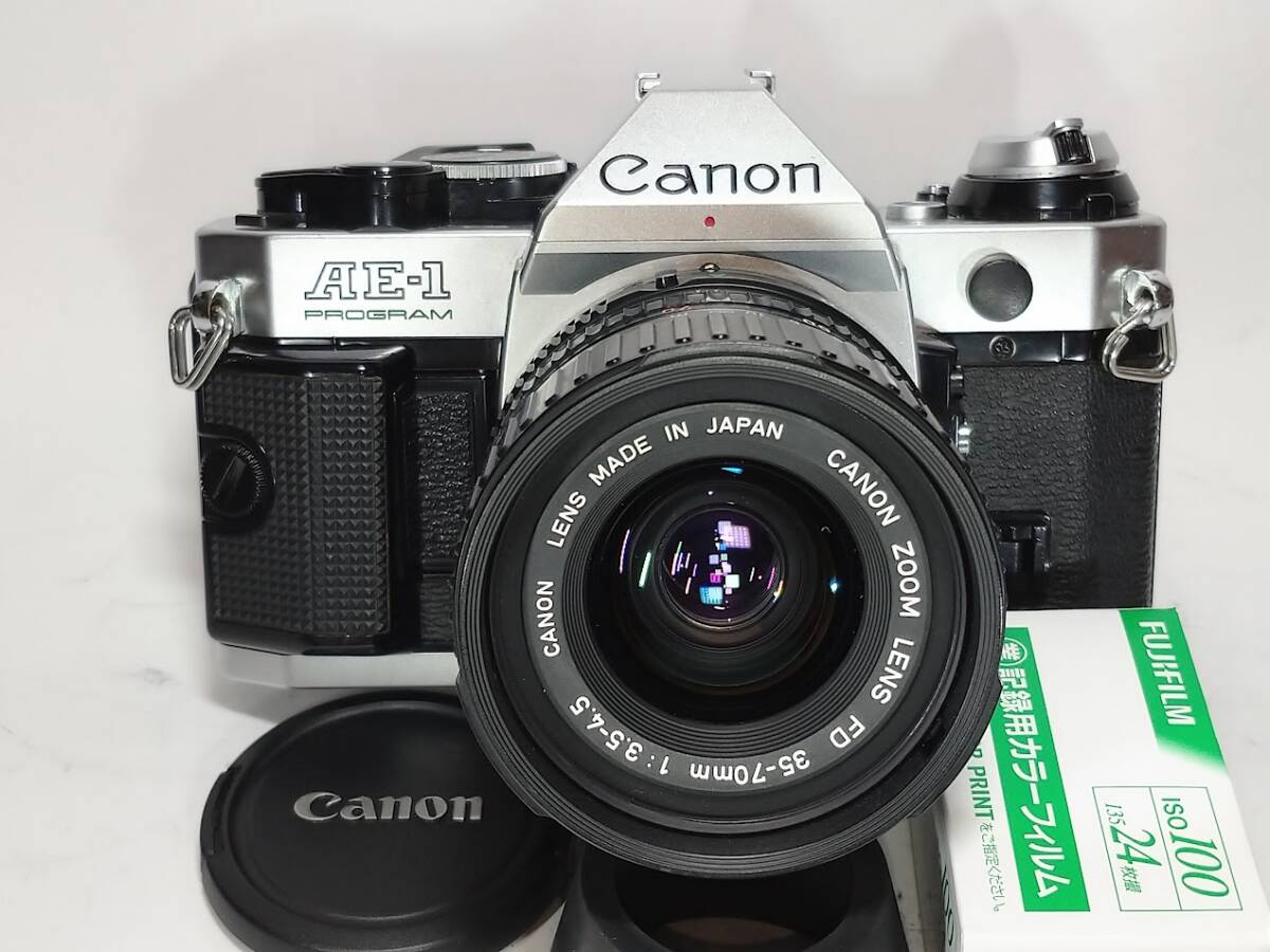 ★極上美品（鳴き無し?レンズセット）/動作良好★ Canon キャノン AE-1 プログラム シルバー シャッター鳴きの無い綺麗な逸品！#2938