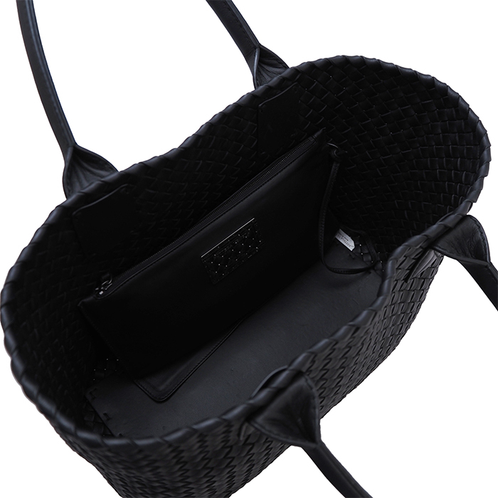 BOTTEGAVENETA ボッテガヴェネタ カバPM トートバッグ ハンドバッグ ポーチ付 イントレチャート レザー 141498◆中古ABランク