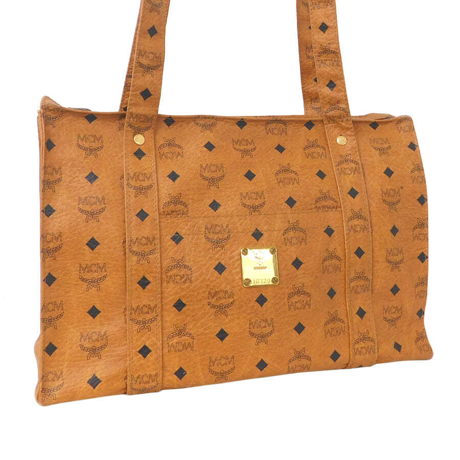 1円■美品 エムシーエム トートバッグ ヴィセトス レザー ブラウン系 レディース プライベート MCM ■E.Css.pD-29