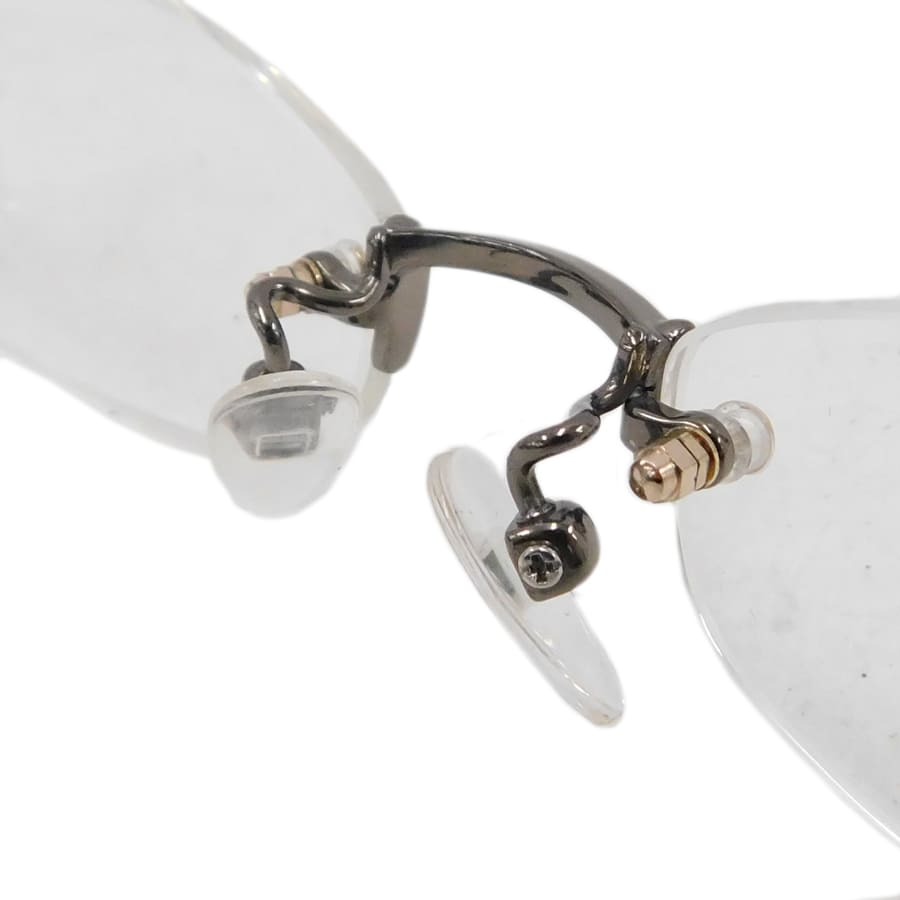 1円■ 極美品 グッチ メガネ GG-9542J ブラウン系 チタン×プラスチック ユニセックス GUCCI ■E.Bsr.aT-17
