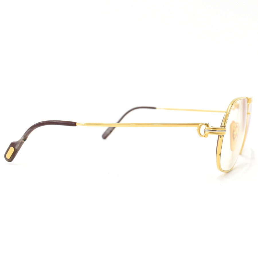 1円◆Cartier カルティエ メガネフレーム 眼鏡 トリニティ メタル ゴールド◆K.Cmg.lA-16